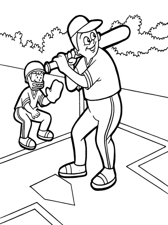 Kids Page Baseball Coloring Pages Download Free