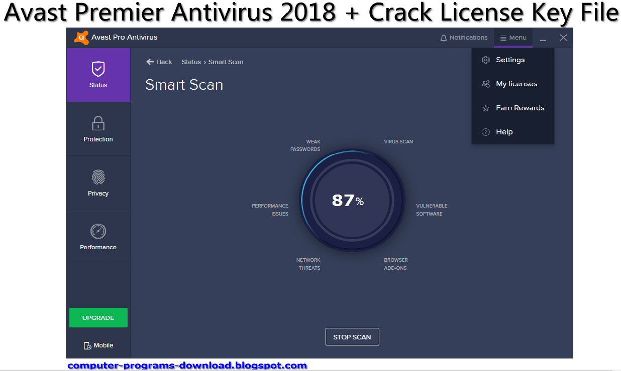 avast pro antivirus license file 2018