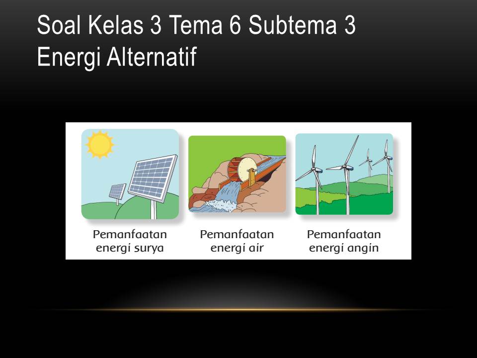 Soal Tematik Kelas 3 Tema 6 Subtema 3 Energi Alternatif Kumpulan Soal Tematik Sd