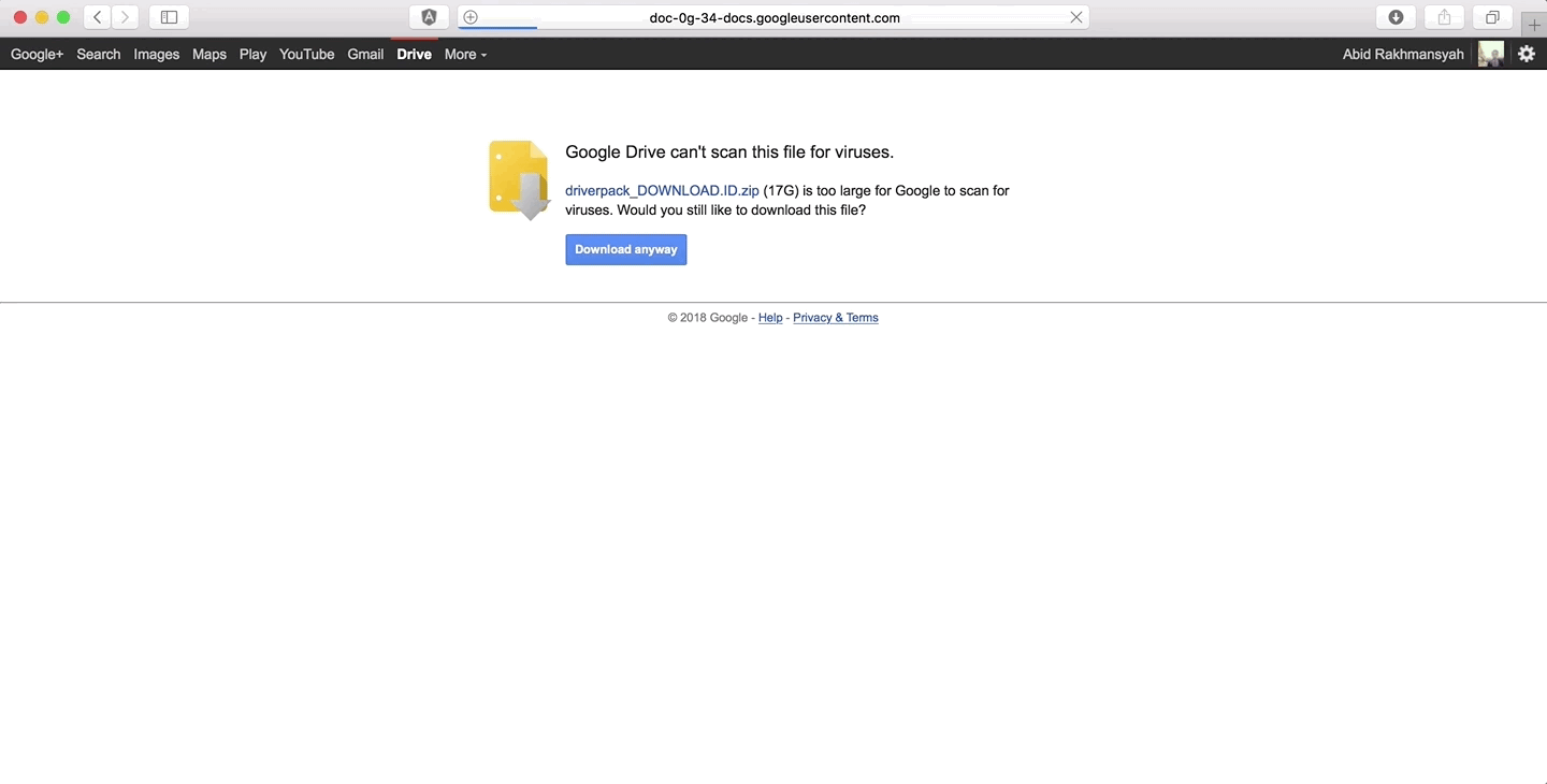 Safari Tidak Bisa Download di Google Drive