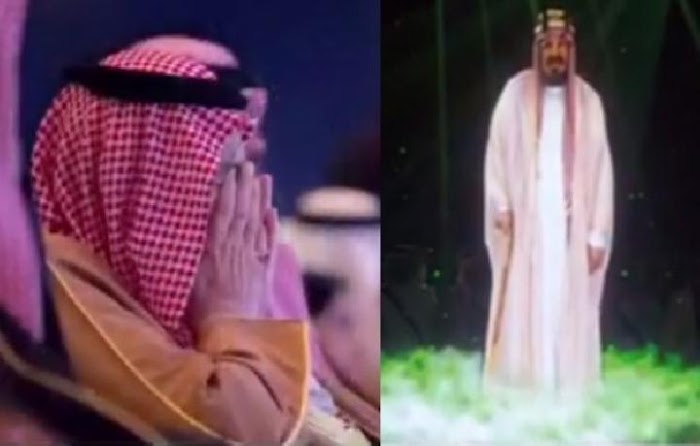 Raja Salman Tak Kuasa Membendung Air Mata Kala Melihat Sosok Ayahnya Muncul Kembali di Panggung