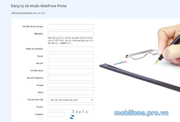 Hướng dẫn đăng ký tài khoản Mobifone Portal 