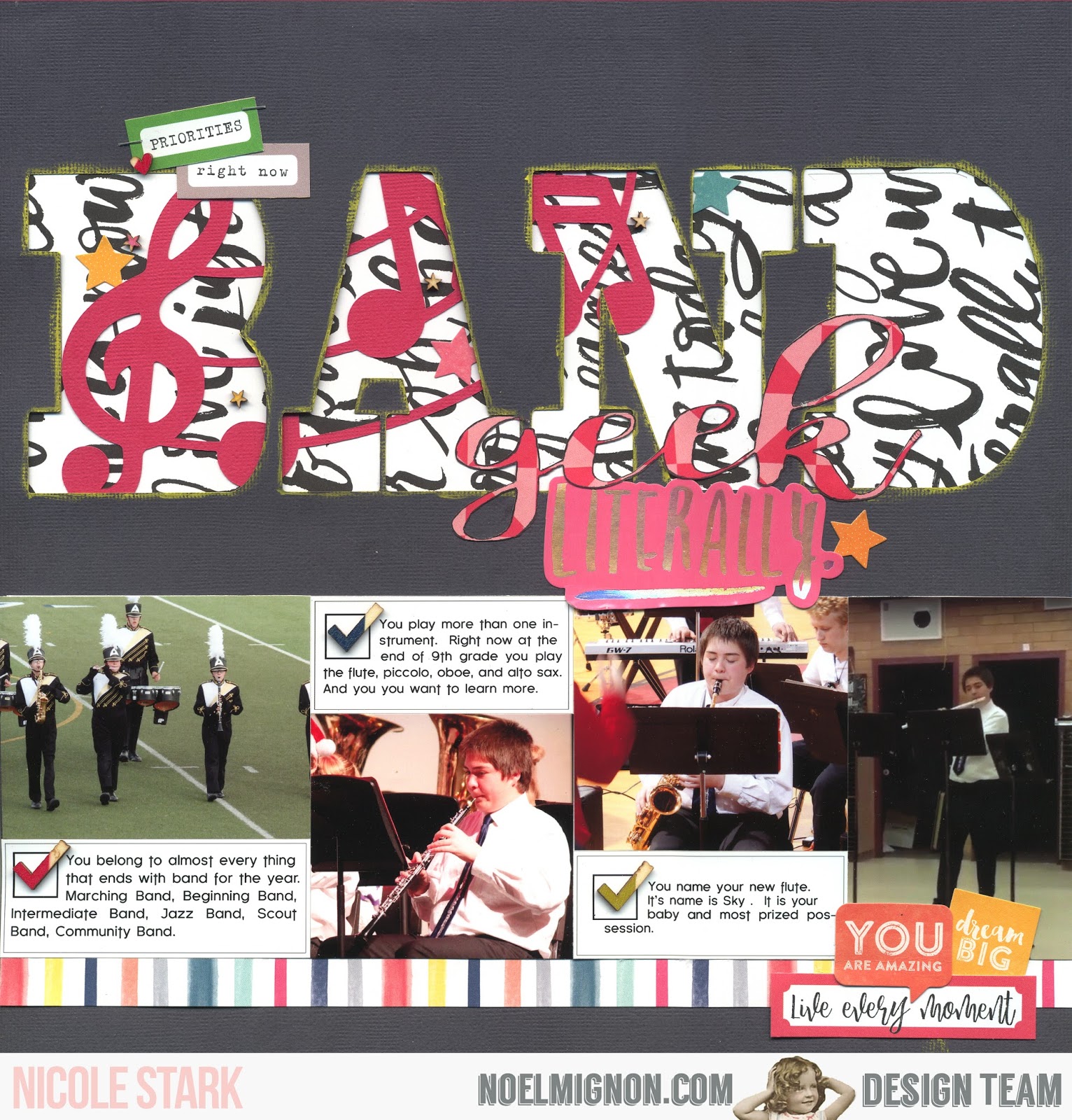 Layouts and Projects Band Geek with the Spring Fling