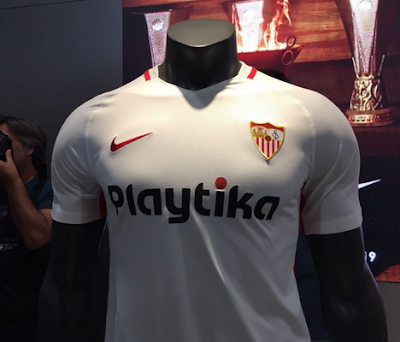 comprar camisetas de futbol 2021 baratas: Todo nueva camiseta Sevilla FC 2018-2019