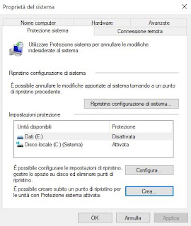 Come creare un punto di ripristino Windows 10