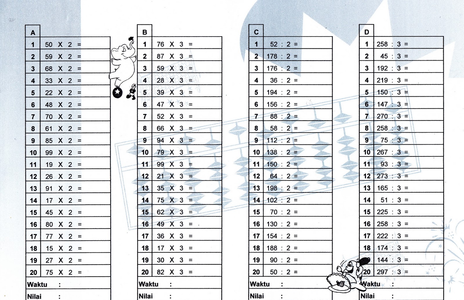 Latihan Perkalian Dasar – Rajiman