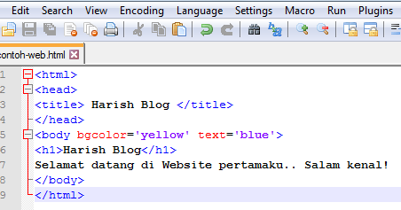 Cara Membuat Website Berbasis HTML Dengan Notepad++ - Tutorial Blogz