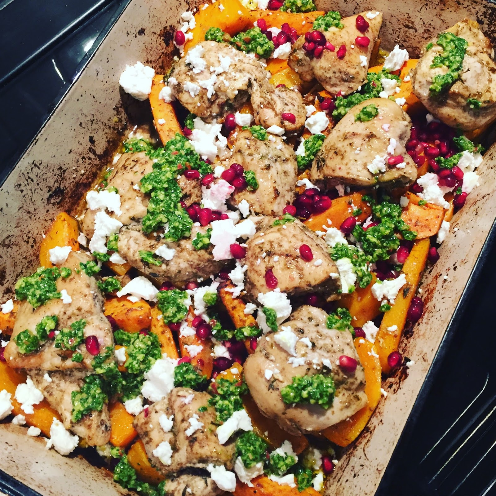 Summery Squash and Chicken Traybake