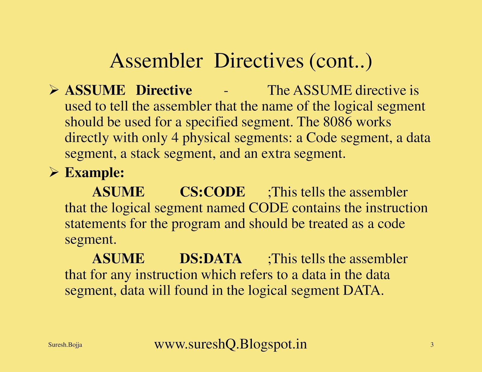 ASSEMBLER DIRECTIVES OF 80386 PDF