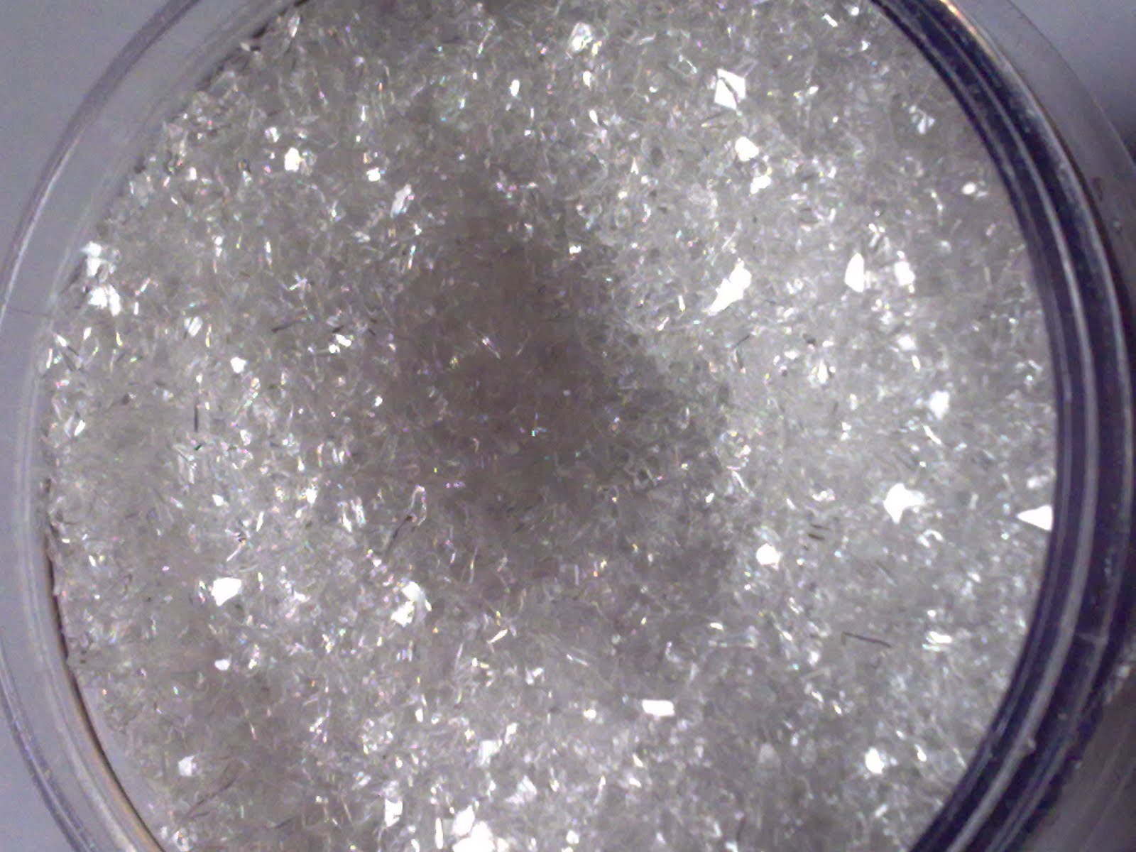 Diamond dust in a container
