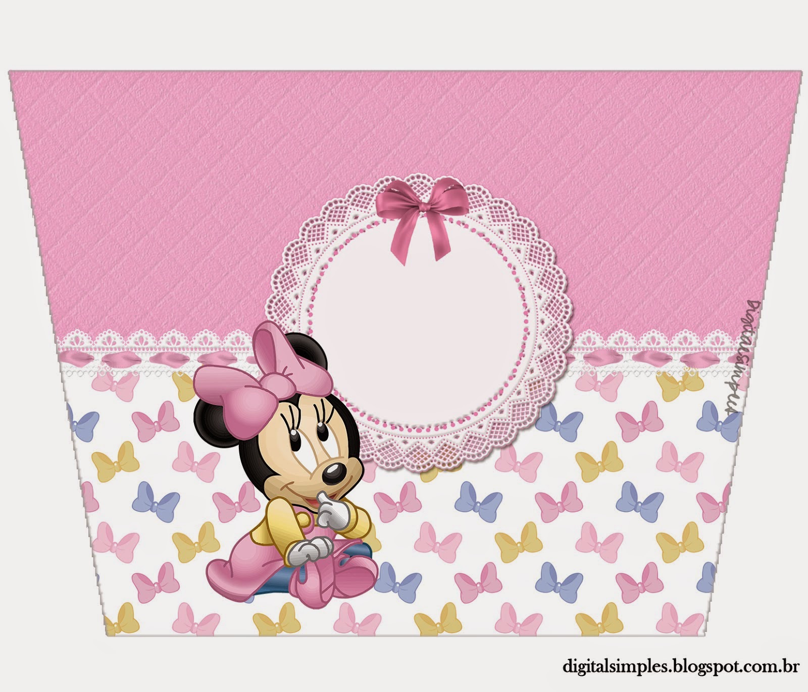 Lovely Minnie Baby, Free Printable  Labels.