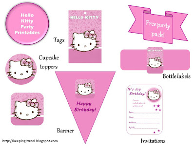 hello kitty party pack printables http://keepingitrreal.blogspot.com.es/2015/08/hello-kitty-party-pack-free-printables.html