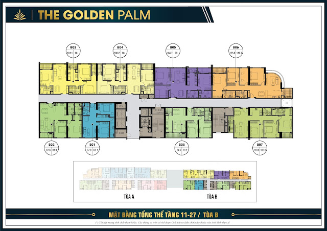 Mặt bằng tổng thể the golden palm lê văn lương