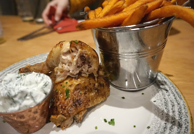 chicken and sweet potato fries