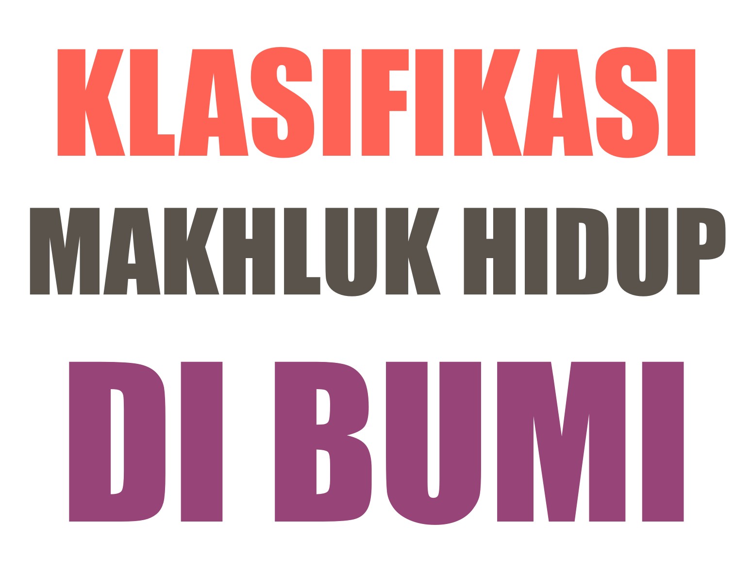 klasifikasi makhluk hidup Gambar Klasifikasi