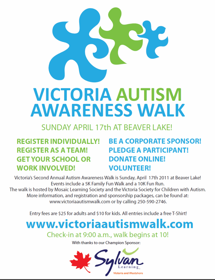 Inside Saanich South Victoria Autism Awareness Walk