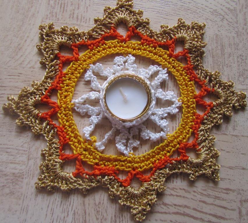 Sweet Nothings Crochet FLOWER INSPIRED TEA LIGHT HOLDERS ( 4 & 5)