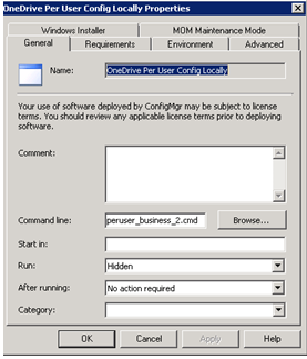Allow users to run the program independently of assignments sccm 2012
