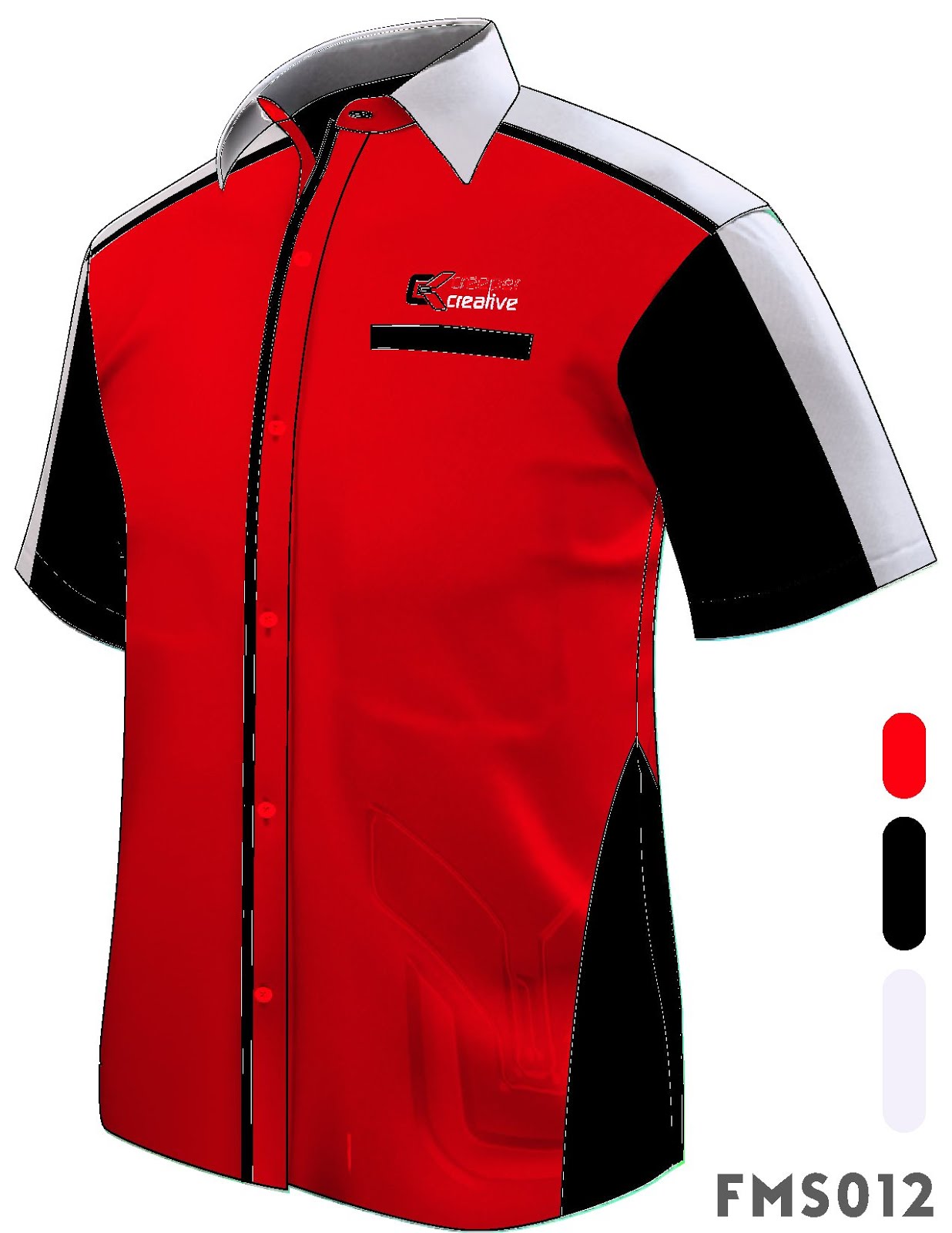 FMS012, F1 SHIRT, MALE SHIRT, SHORT SLEEVE, RED BASED SHIRT | Suit Clothing