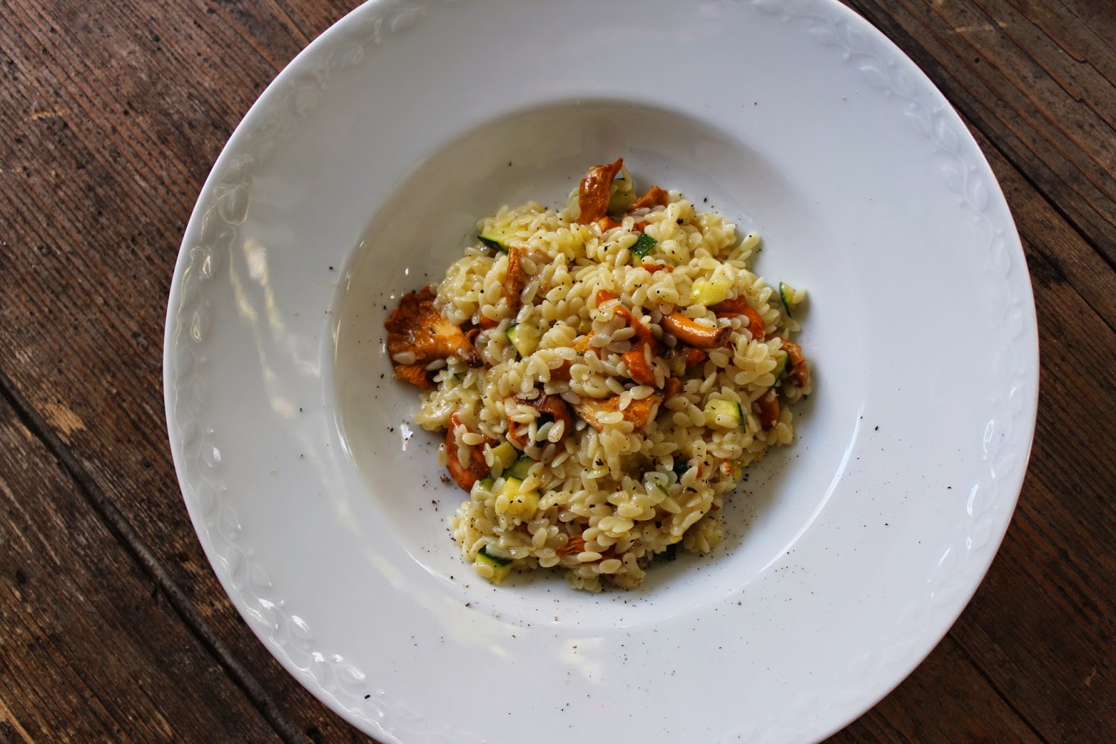 Chanterelle Mushrooms With Orzo