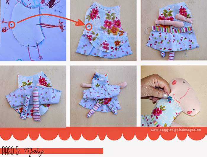 DIY muñeca de tela: el montaje