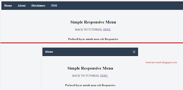 Simple menu responsive Simple menu responsive