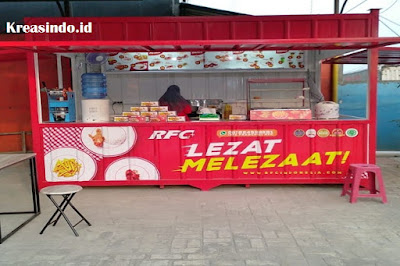 Harga berbagai macam Gerobak Booth Besi Semi Kontainer