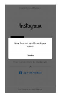 Solusi Instagram Login Error - “Sorry there was a problem with your request”, Solved