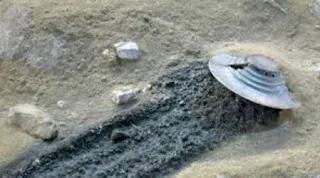 Possible UFO crash site in Antarctica this is what it could look like closer up?
