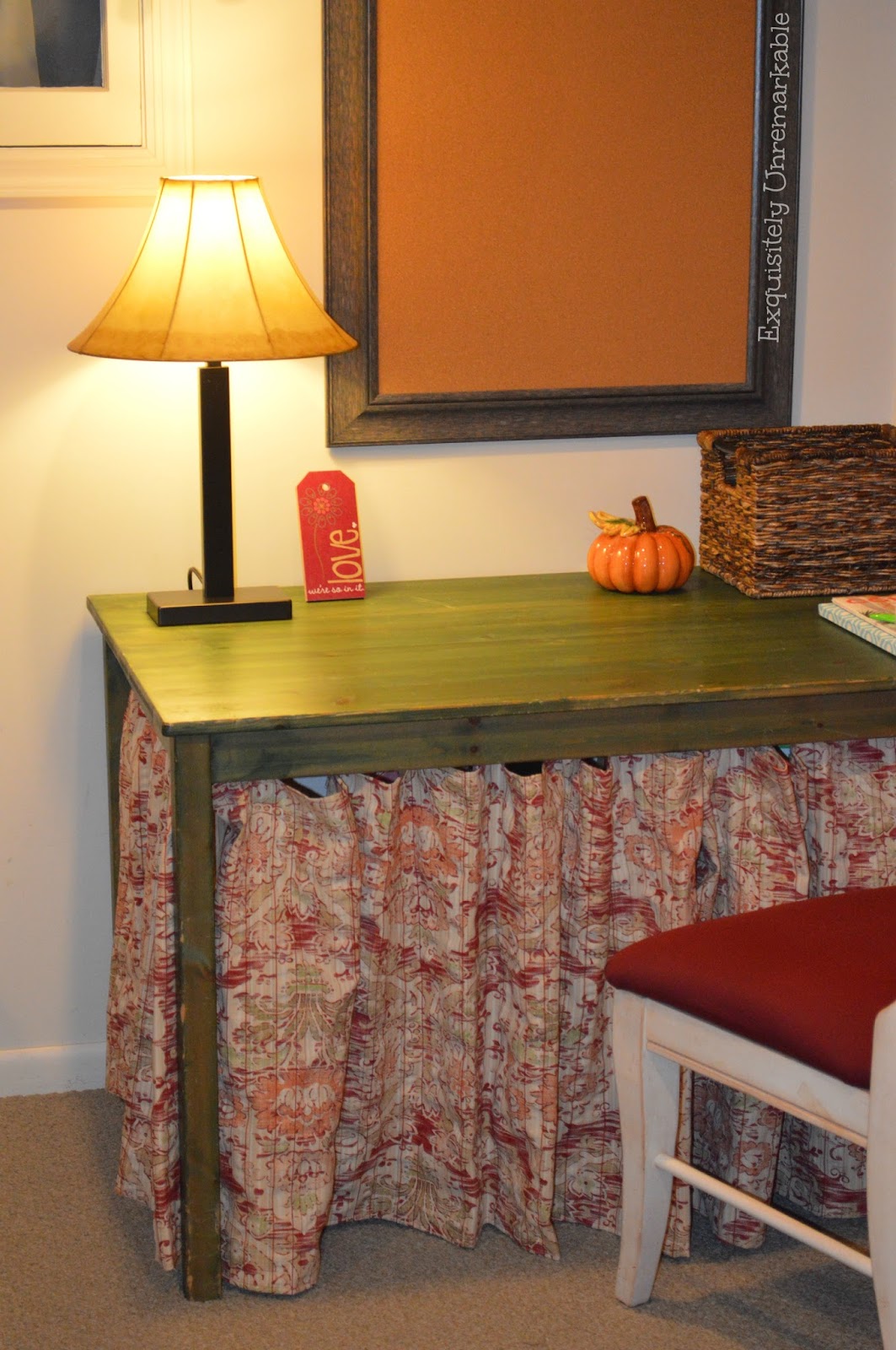 Ring Clip Skirted Table Easy DIY Exquisitely Unremarkable