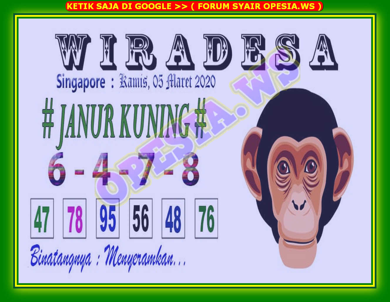 1 New Message Kode Syair Singapore 5 Maret 2020 Forum Syair Togel Hongkong Singapura Sydney