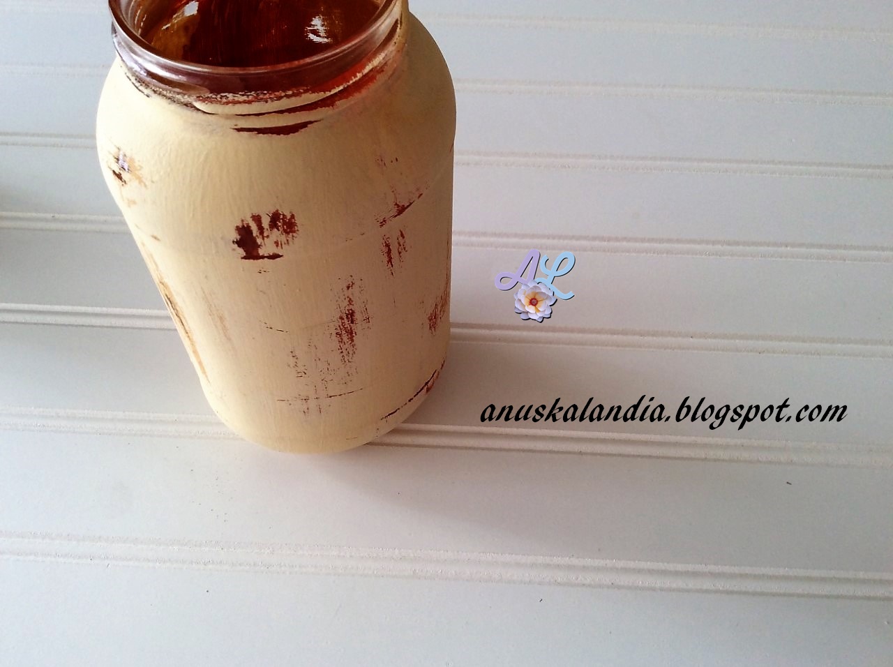 Decoración otoñal con frascosAnuskalandia