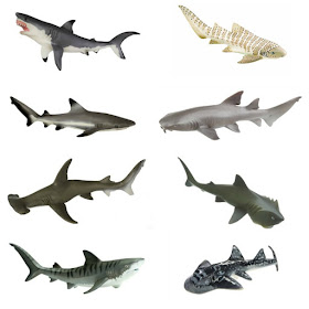 Shark figures for kids.