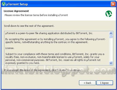 uTorrent Setup - License Agreement