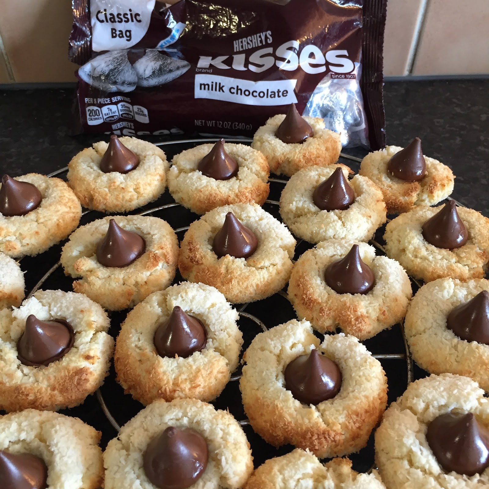 Cintjescookery Hershey Kisses Coconut Cookies