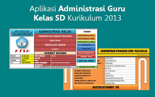 Aplikasi Administrasi Guru Kelas SD Kurikulum 2013