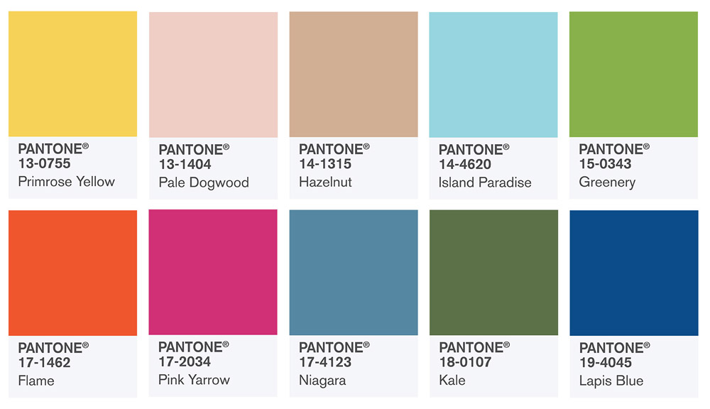 Модные цвета Pantone