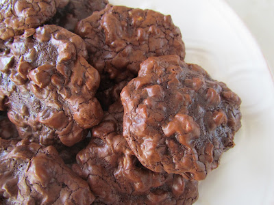 chocolate peanut butter globs delicious chocolate cookie recipe baked white plate barefoot contessa