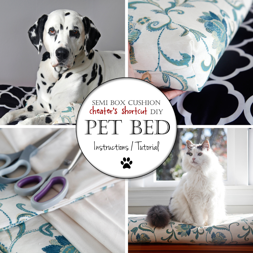 Dalmatian DIY How to Make DIY Box Cushion Pet Beds...Shortcut!