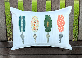 Motel Key Pillow Pattern by Heidi Staples of Fabric Mutt available through Lucky Spool