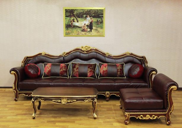 20 desain sofa  tamu kulit  ukiran mewah  untuk mempercantik 