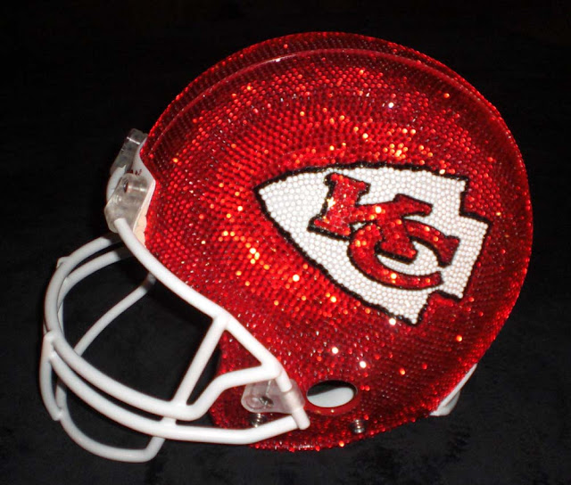 Crystallized Pro Football Helmets