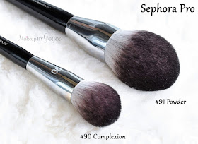 Sephora Collection Pro Featherweight Brushes Review #91 Powder vs #90 Complexion Comparison