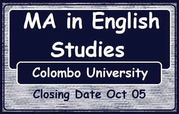 MA in English Studies - Colombo University