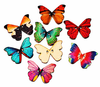 Пуговки деревянные "Метелик"