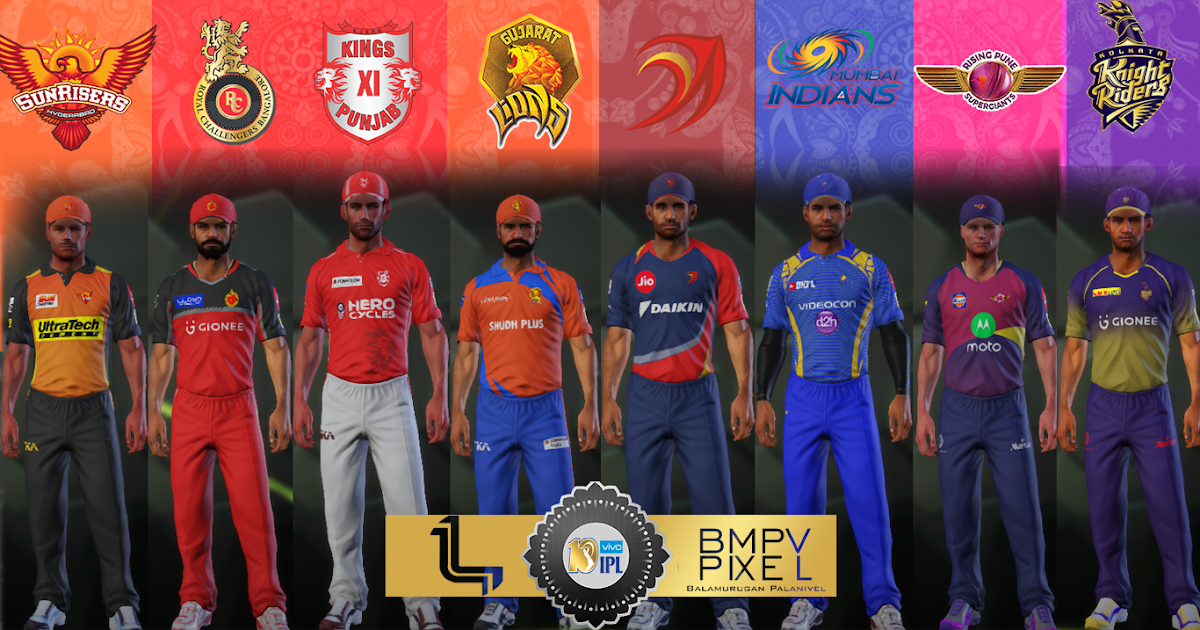 IPL 10 HD KITS WORLD WIDE GAME STUDIO WORLD'S NO.1 COLABORATION OF