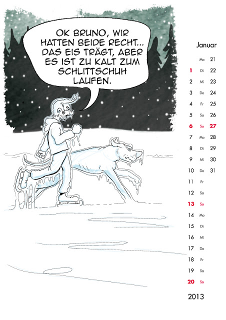 Dogtaris Cartoons: Der Bruno Kalender kommt