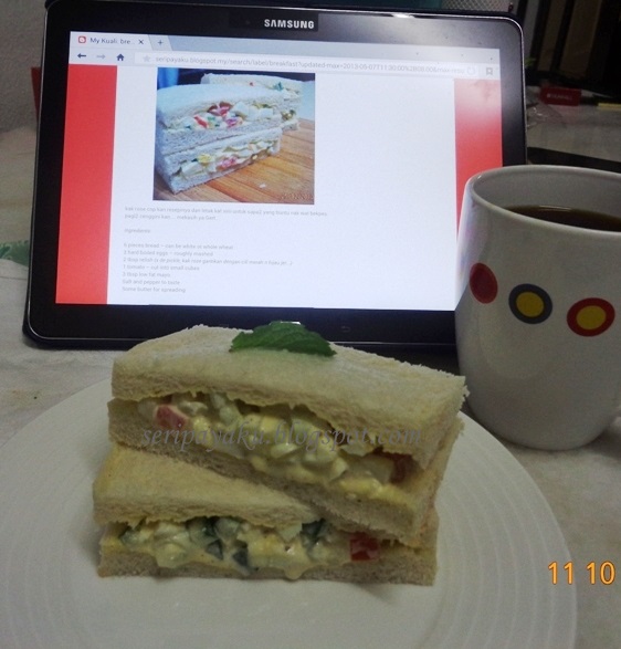 My Kuali: Egg n tomato sandwich