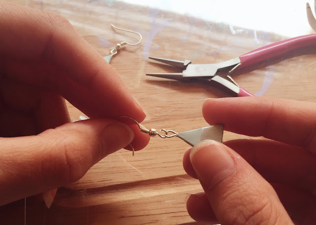 triangle clay earring earwire 