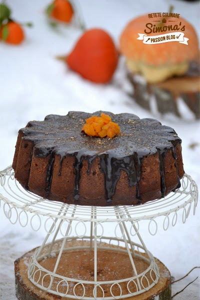 Prajitura cu dovleac, portocale si nuci